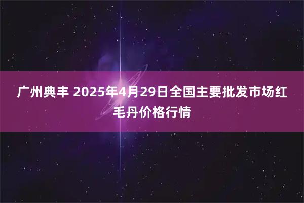 广州典丰 2025年4月29日全国主要批发市场红毛丹价格行情